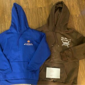 Blue and Brown Hoodies